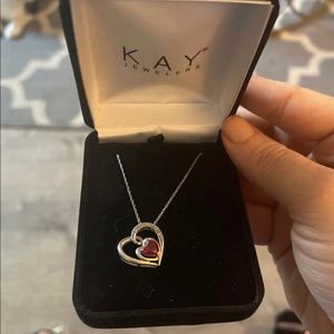Kay Jewelers necklace and earring set - January Birthstone